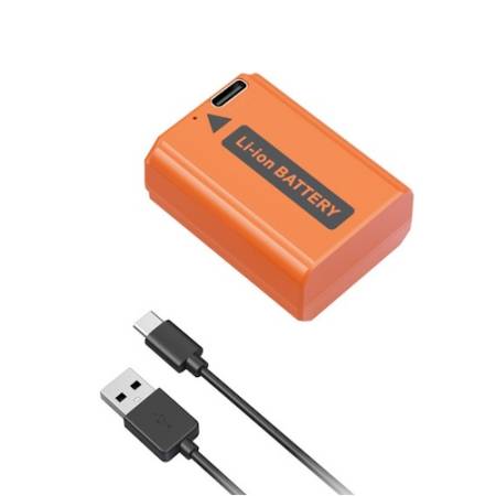 SmallRig 4965 - zamiennik akumulatora NP-FW50, USB-C, 1030mAh, pomarańczowy_1